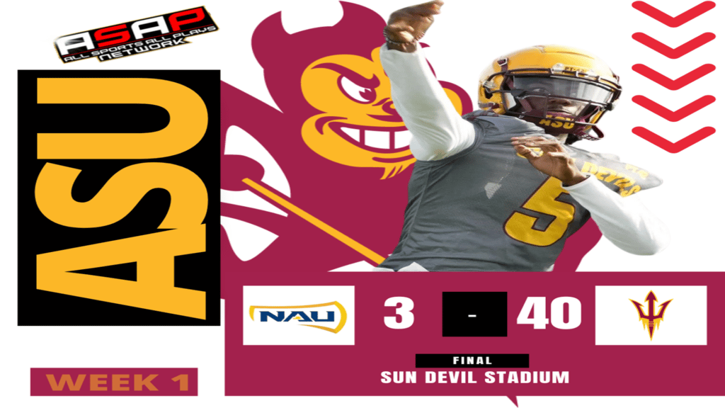 ASU VS NAU Score Banner Image