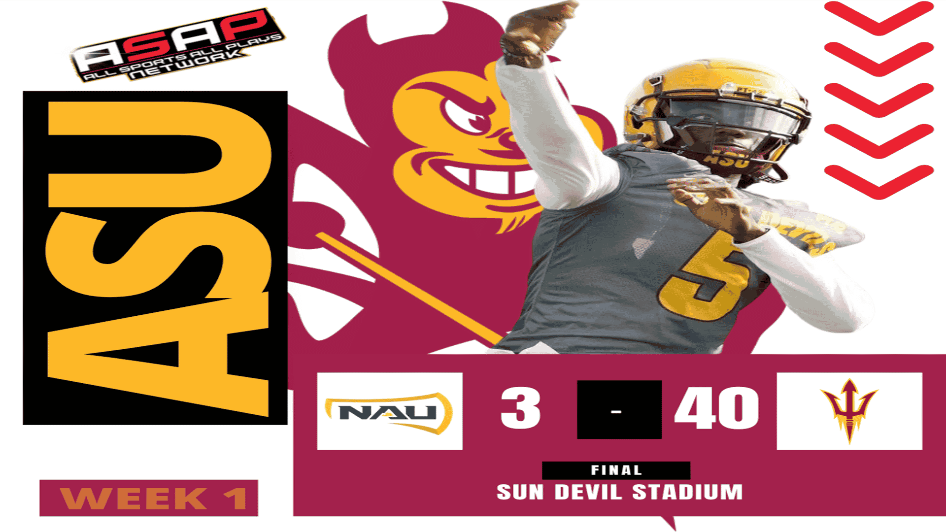 ASU VS NAU Score Banner Image